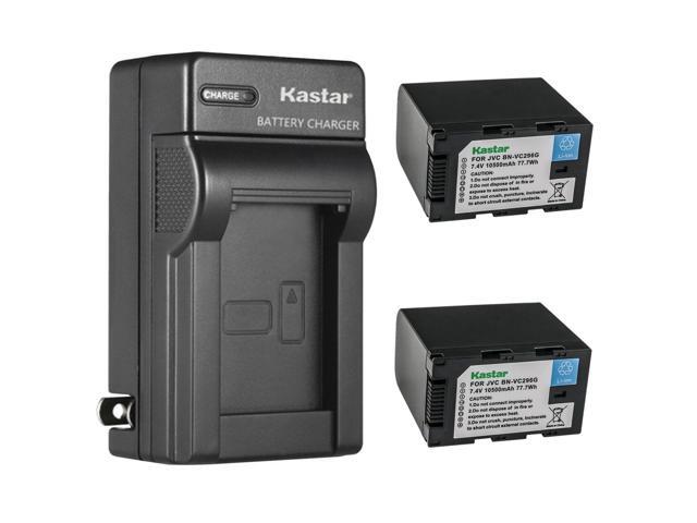 Kastar 2-Pack Battery and AC Wall Charger Replacement for JVC GY-HC500 GY-HC500E, GY-HC500U GY-HC500UN, GY-HC500SPC GY-HC500SPCN, GY-HC550...