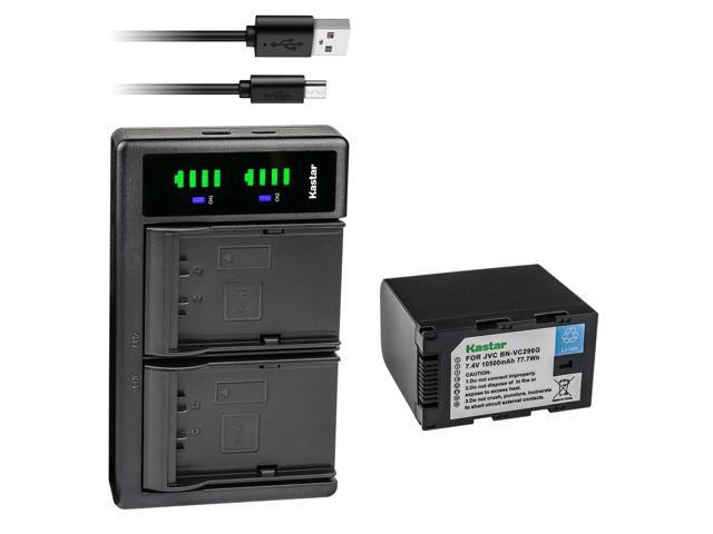 Kastar 1-Pack Battery and LTD2 USB Charger Compatible with JVC GY-HC500 GY-HC500E, GY-HC500U GY-HC500UN, GY-HC500SPC GY-HC500SPCN, GY-HC550...