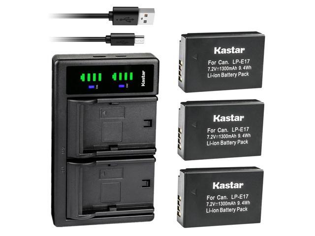 Kastar 3-Pack Battery and LTD2 USB Charger Replacement for Canon KISS X8i, KISS X9i, Rebel SL2, Rebel SL3, EOS Rebel T6i, EOS Rebel T6s, EOS Rebel...