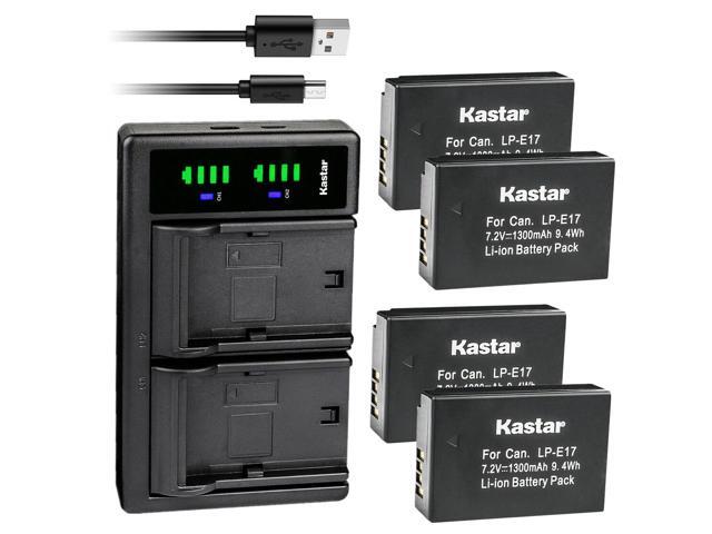 Kastar 4-Pack Battery and LTD2 USB Charger Replacement for Saramonic VmicLink5 HiFi Wireless Microphone Systems