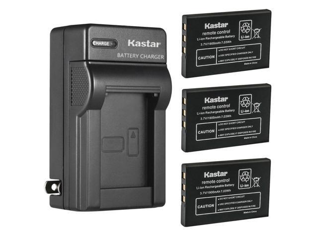 Kastar 3-Pack Battery and AC Wall Charger Replacement for Universal Remote Control URC 11N09T NC0910 RLI-007-1 LIT0404 URC MX 950 MX-950 URC MX 980...