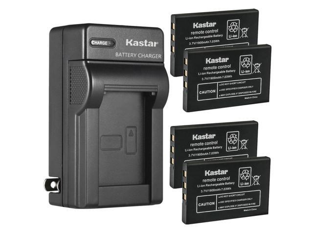 Kastar 4-Pack Battery and AC Wall Charger Replacement for Acoustic Research ARRX18G, Nevo HK-NP60-850, One For All SN03043TF, Nevo C3, UEI-NEVO C3,...