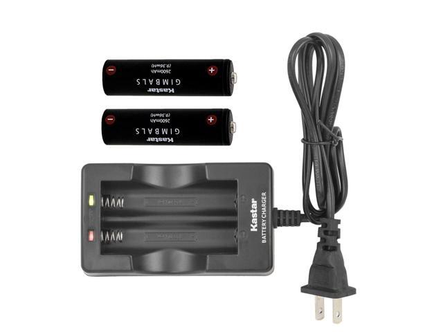 Kastar 2-Pack Battery and AC Wall Charger Replacement for Blink Camera, Flashlight Headlight Headlamp, Hiking Camping Hunting Torch, Doorbell, RC...