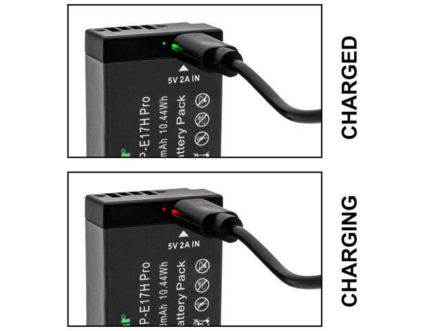 Kastar 4-Pack LP-E17H Pro Battery W/ Type-C Cable and AC Wall Charger Replacement for Canon EOS 200D, EOS 250D, EOS 750D, EOS 760D, EOS 800D, EOS...
