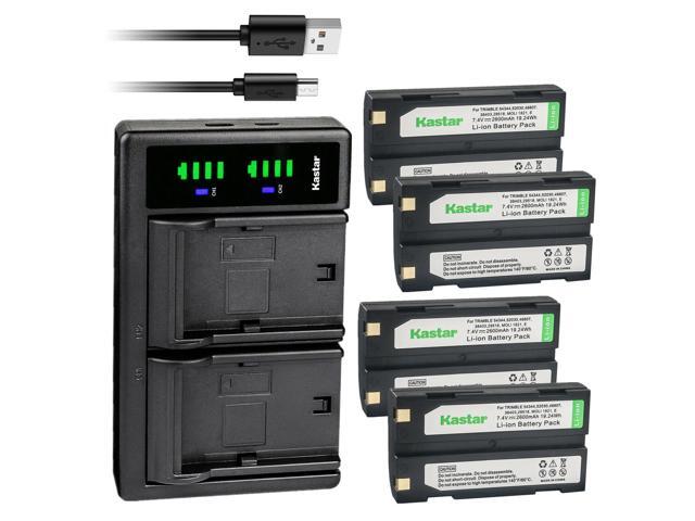 Kastar 4-Pack Ei-D-Li1 Battery and LTD2 USB Charger Replacement for BCI Capnocheck II Capnograph Pulse Oximeter CHC X91 X93, Smiths Medical BCI...