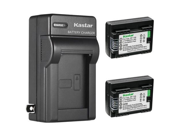 Kastar 2-Pack BP-709 Battery and AC Wall Charger Replacement for Canon VIXIA HF R300 HFR300, VIXIA HF R400 HFR400, VIXIA HF R500 HFR500, VIXIA HF...