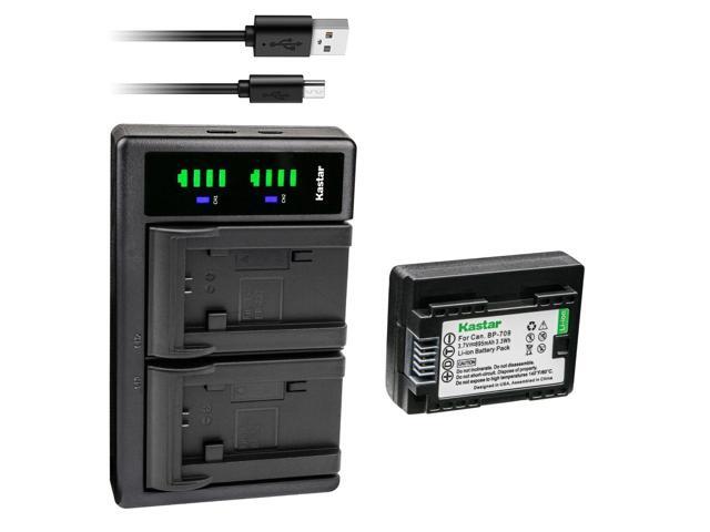 Kastar 1-Pack BP-709 Battery and LTD2 USB Charger Compatible with Canon VIXIA HF M50 HFM50, VIXIA HF M52 HFM52, VIXIA HF M500 HFM500, VIXIA HF R30...