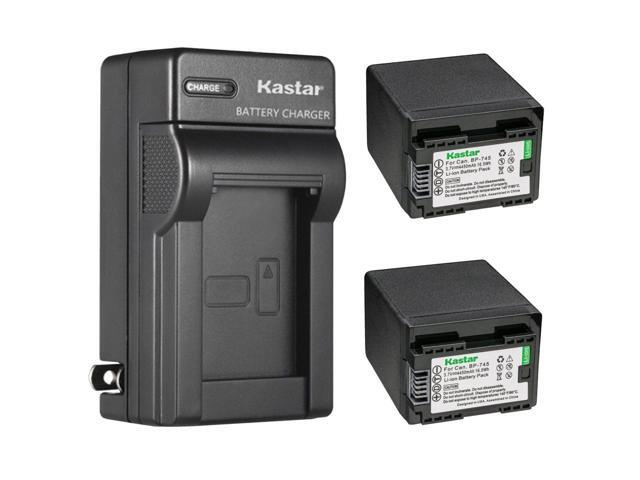Kastar 2-Pack BP-745 Battery and AC Wall Charger Replacement for Canon LEGRIA HF M806 HFM806, VIXIA HF M50 HFM50, HF M52 HFM52, VIXIA HF M500...