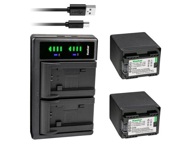 Kastar 2-Pack BP-745 Battery and LTD2 USB Charger Compatible with Canon VIXIA HF M52 HFM52, VIXIA HF M500 HFM500, VIXIA HF R30 HFR30, VIXIA HF R32...