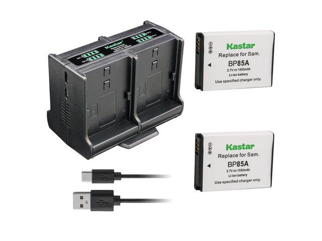 Kastar 2-Pack BP-85A Battery and Quadruple Charger Compatible with Samsung EC-WB210ZBPRUS, PL210, SH100, ST200, ST200F, WB210, EC-PL210ZBPUUS,...