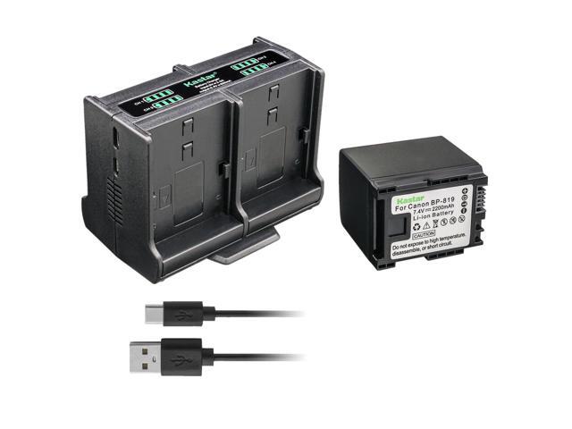 Kastar 1-Pack Battery and Quadruple Charger Compatible with Canon VIXIA HF S11 HFS11, VIXIA HF S20 HFS20, VIXIA HF S21 HFS21, VIXIA HF S30 HFS30,...