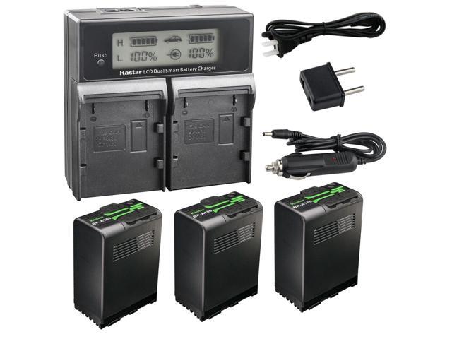 Kastar 3-Pack BP-A100 Battery and CH04 Charger Compatible with Canon EOS C500 Mark II 6K Full-Frame Camera, EOS C70 Cinema Camera (RF Lens Mount),...