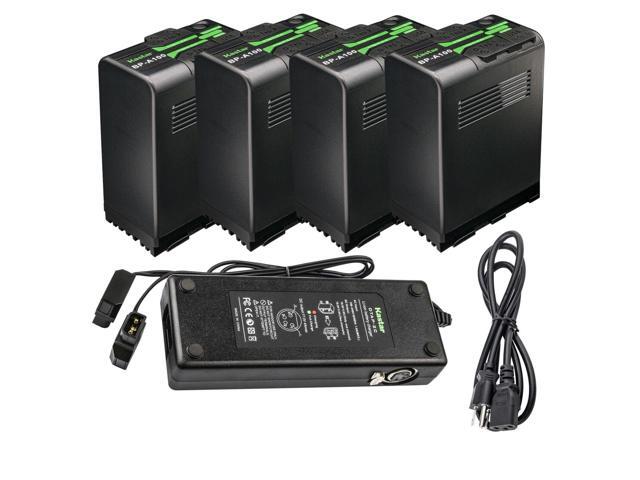 Kastar BP-A100 Battery 4 Pack and Dual D-Tap Charger for Canon EOS C70 Cinema Camera (RF Lens Mount), EOS C700 PL 4K Cinema PL C 700 Camcorder,...