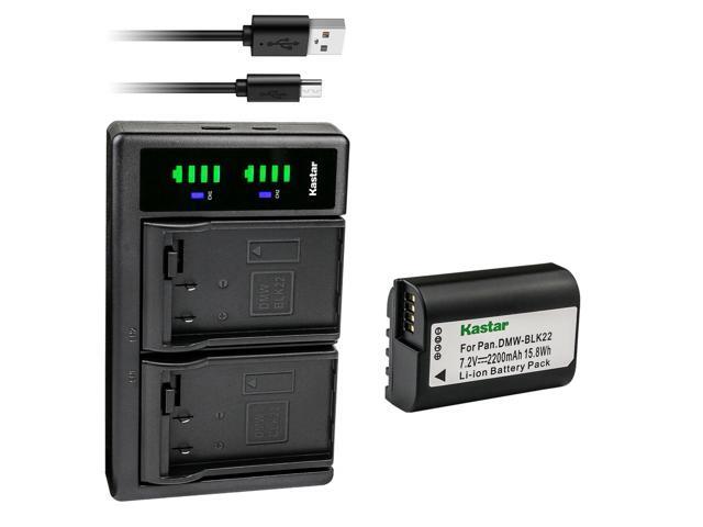 Kastar 1-Pack DMW-BLK22 Battery and LTD2 USB Charger Compatible with Panasonic Lumix GH5 II Mirrorless Digital Camera, Panasonic Lumix GH6...