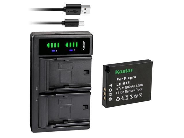 Kastar 1-Pack Battery and LTD2 USB Charger Compatible with Kokad LB-015 Rechargeable Lithium-ion Battery and Kokad PIXPRO WPZ2 Digital Camera,...