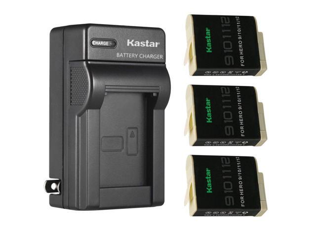 Kastar 3-Pack Battery and AC Wall Charger Replacement for GoPro HERO12 HERO 12 Black Action, GoPro ADDBD-212 ADBAT-001 ADDBD-001 Battery