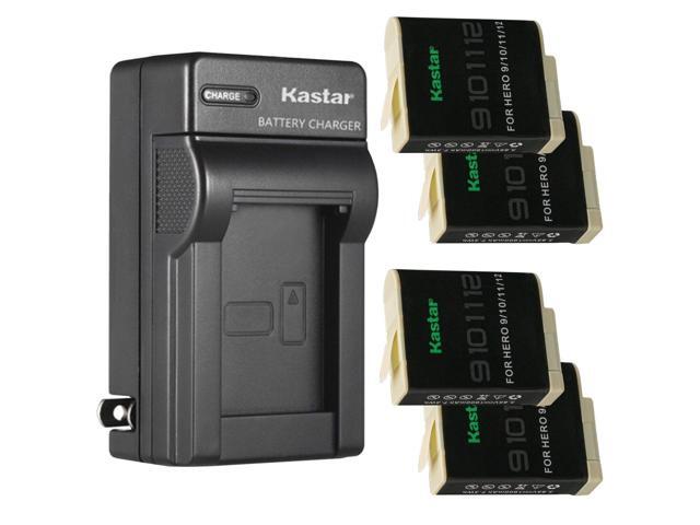 Kastar 4-Pack Battery and AC Wall Charger Replacement for GoPro HERO12 HERO 12 Black Action, GoPro ADDBD-212 ADBAT-001 ADDBD-001 Battery