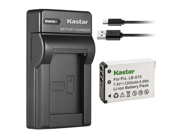 Kastar 1-Pack Battery + Slim USB Charger for Kodak LB-070 LB070 Battery and Kodak Pixpro AZ651, Pixpro AZ651 AZ652 Astro Zoom, Pixpro AZ901, PIXPRO...