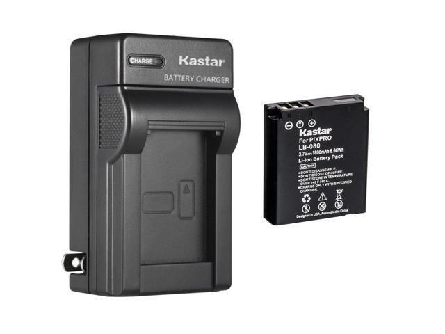 Kastar 4-Pack Battery and AC Wall Charger Replacement for Kodak LB-080 NCA-K/102 Spare Battery, PIXPRO SP1 HD, SP1-YL3 Action Camera, PlaySport Zx5...
