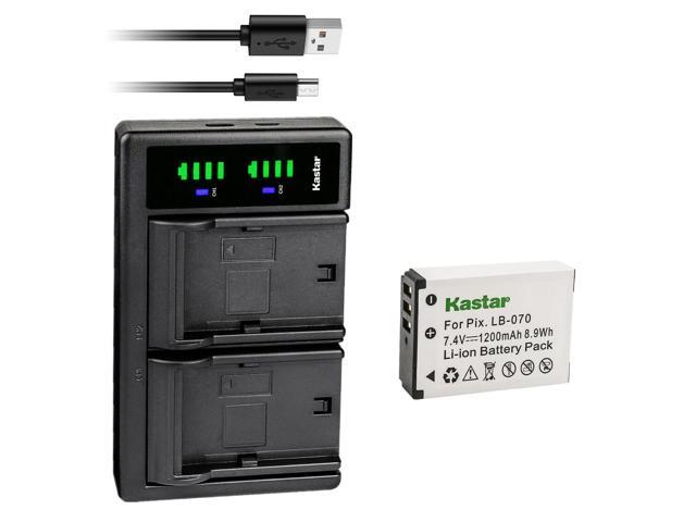 Kastar 1-Pack LB-070 Battery and LTD2 USB Charger Replacement for Kodak Pixpro AZ901, Kodak Pixpro AZ901 Astro Zoom, Kodak PIXPRO S1, Kodak PIXPRO...