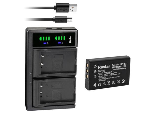 Kastar 1-Pack Battery and LTD2 USB Charger Replacement for Ordro HDV-D9, HDV-D9II, HDV-D10, HDV-D80, HDV-D80S, HDV-D100, HDV-D200, HDV-D300,...