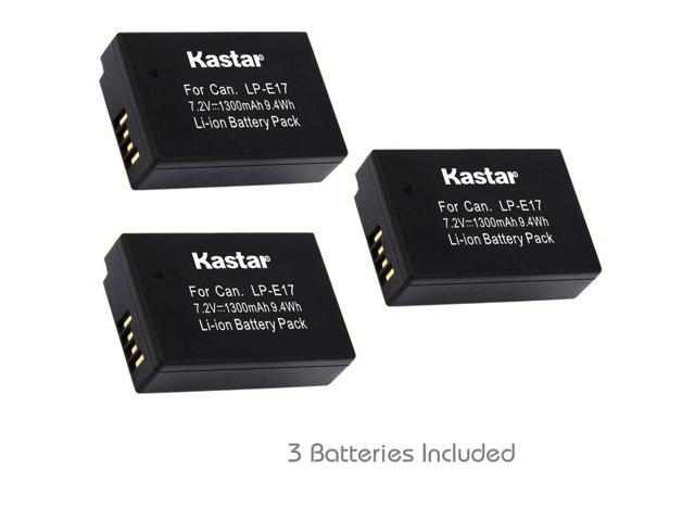 Kastar Battery (3-Pack) for Canon LP-E17 Battery LC-E17, LC-E17C Charger and Canon EOS M3, EOS Rebel T6i, EOS Rebel T6s, EOS 750D, EOS 760D, EOS...