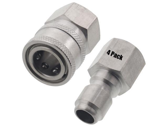 Photos - Pressure Washer 4 Erie Tools  3/8in. Female NPT Quick Connect Stainless Ste
