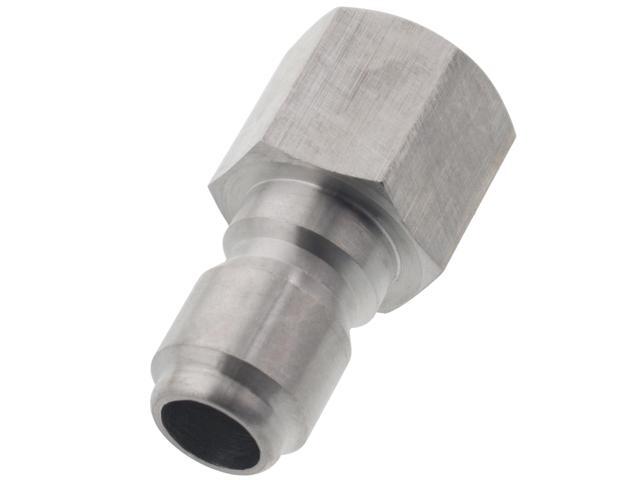 100 Erie Tools Pressure Washer 3/8in. Female NPT Quick Connect Stainless Steel Socket Set and Plug High Temp 4000 PSI 10.5 GPM