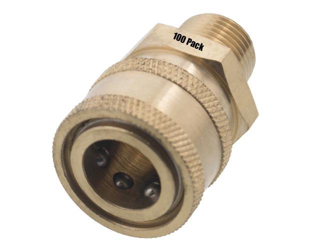 Photos - Pressure Washer 100 pack of 3/8in. MPT Male Brass Socket Quick Connect Coupler 4000 PSI 10