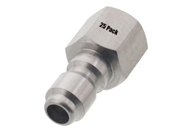 Photos - Pressure Washer 25 pack of Erie Tools 1/4in. FPT Female Stainless Steel Plug Quick Connect
