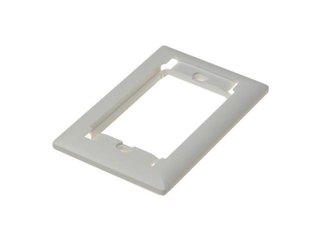 NTW Unimedia Wall Plate Single Gang Frame with Customizable ID Name tags (Fits 3 Unimedia Modules)