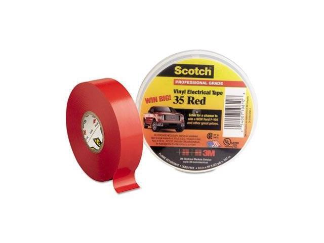 3M Scotch 35 Vinyl Electrical Color Coding Tape 3/4' x 66ft Red 10810