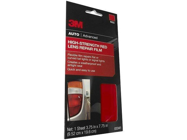 3M 03341 Red 3.75' x 7.75' High Strength Tail Light Lens Repair Film