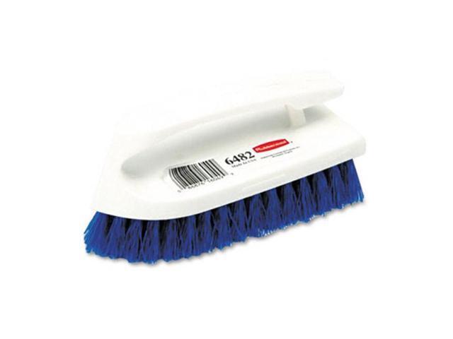 Rubbermaid Commercial Long Handle Scrub Brush 6' Brush Yellow Plastic Handle/Blue Bristles 6482COB