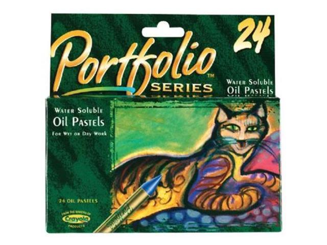 CRAYOLA 523624 PORTFOLIO OIL PASTELS 24 COLOR SET WATER SOLUBLE