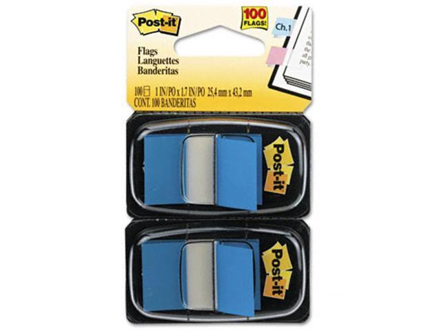 Post-It Flags Standard Page Flags in Dispenser, Blue, 100 Flags/Dispenser 680BE2