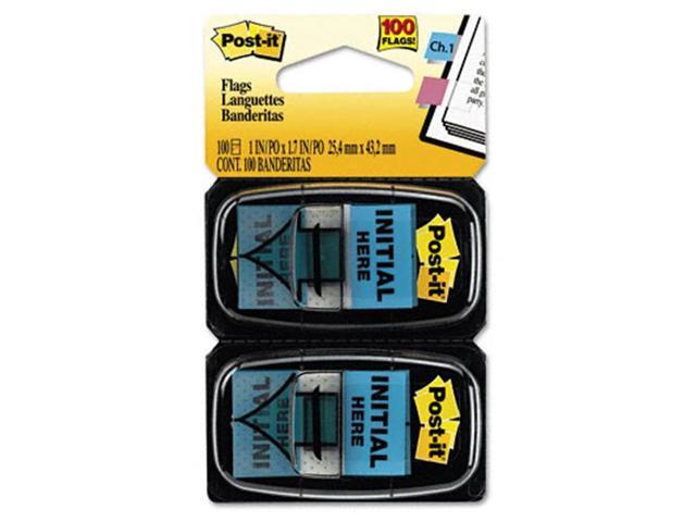 3M 680IH2 Message Flags Initial Here Blue Two 50-Flag Dispensers per Pack