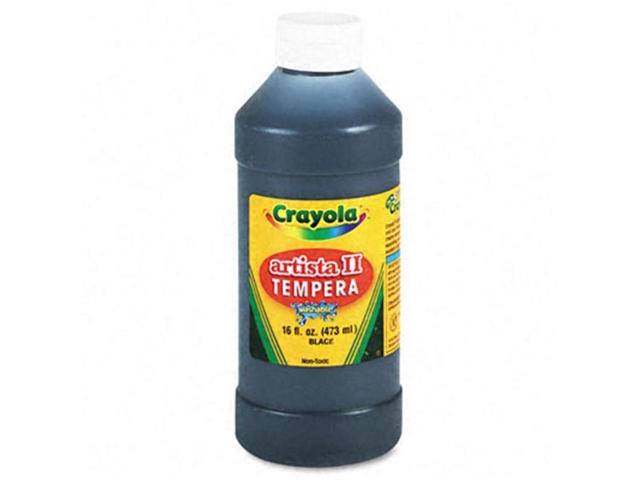 Crayola Artista Ii Washable Tempera Paint, Black, 16 Oz Bottle 543115051