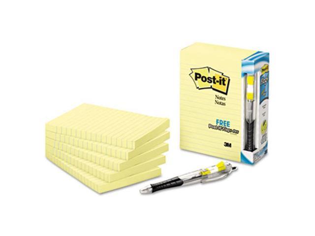 Photos - Notebook 3M 6605PK Bonus Pack, 4 x 6, Lined, Canary Yellow, 5 100-Sheet Pads/Pack 