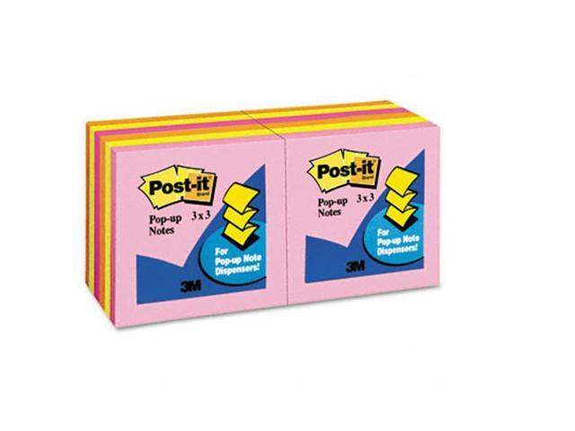 3M R33012AN Pop-Up Refills 3 x 3 Five Neon Colors 12 100-Sheets Pads Pack