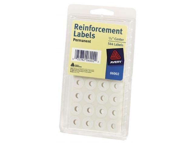 Avery Permanent Reinforcment labels 1/4' Dia 560/PK White 06734