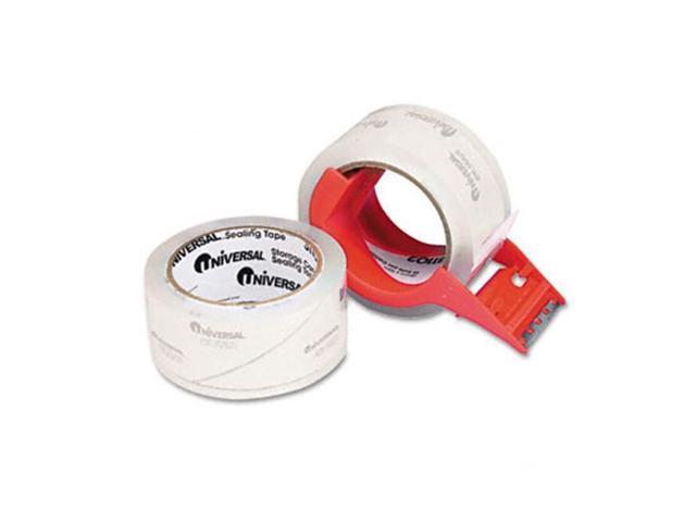 UNIVERSAL Heavy-Duty Acrylic Box Sealing Tape w/Disp 48mm x 50m 3' Core Clear 2