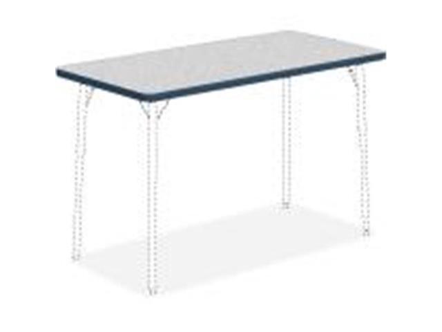 Lorell LLR99916 24 x 48 Rectangular Classroom Activity Tabletop - Gray & Navy