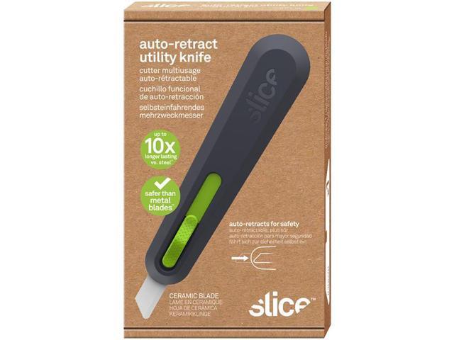 Slice Smarty Series Auto-Retract Utility Knife-Grey/Green