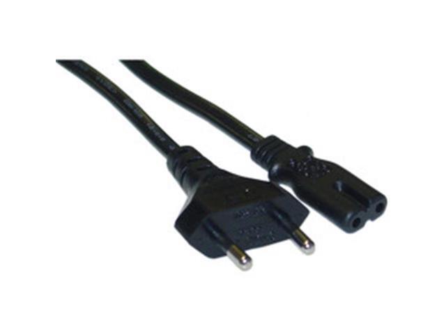 Cable Wholesale European NoteBook Power Cord, Europlug or CE 7 / 7 to C7, Non-Polarized, VDE Approved, 6 foot
