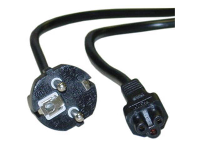 Cable Wholesale European Notebook / Laptop Power Cord, Europlug or CE 7 / 7 to C5, Polarized, VDE Approved, 6 foot