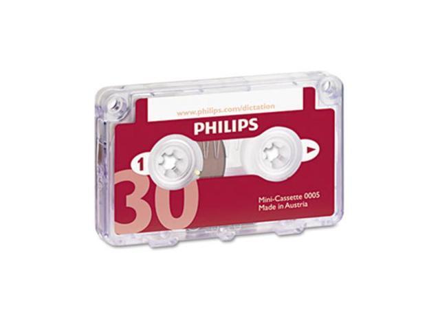 Philips LFH000560 - Speech Dictation Minicassette With File Clip 1 x 30 Minute - 1 Each
