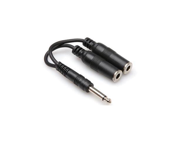 HOSA - YPP-111 - Y Cable - 1/4 in TS to Dual 1/4 in TSF