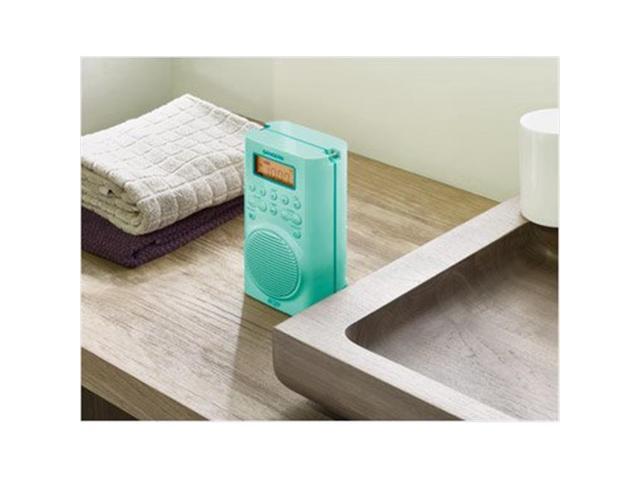 Sangean H205TQ FM & AM Weather Alert Waterproof Shower Radio - 6.14 x 4 x 9.75