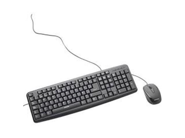 Verbatim Slim Corded USB Keyboard and Mouse - Black (Spanish)